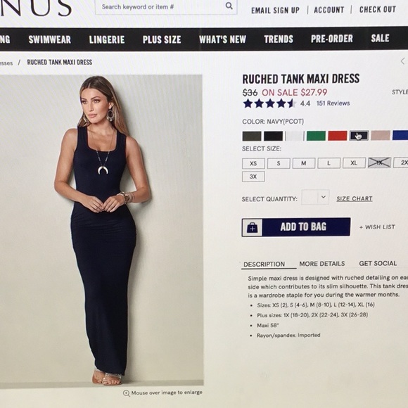 venus ruched tank maxi dress